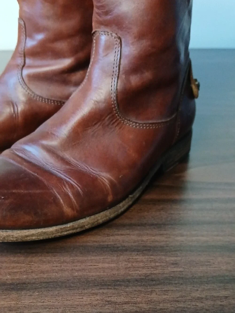 Frye Tall Cognac Leather Over-the-Knee Boots